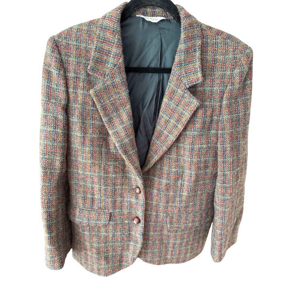 Multicolor Tweed Women's Blazer